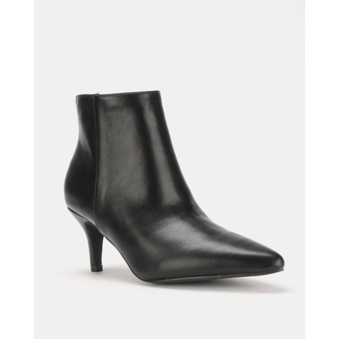 Legit Legit Pointed Kitten Heel Ankle Boots Black | Zando South Africa