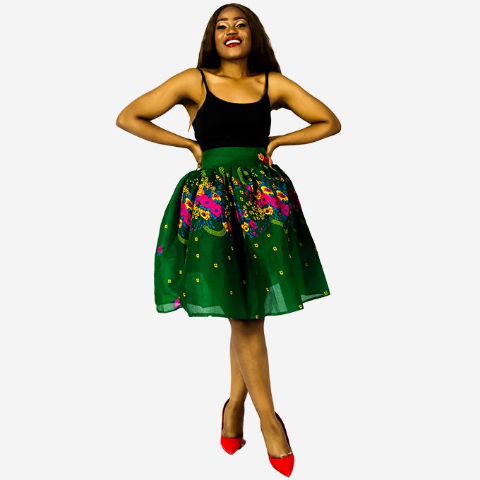 Kundai Green Tsonga Skirt Africa Fashion House | South Africa | Zando