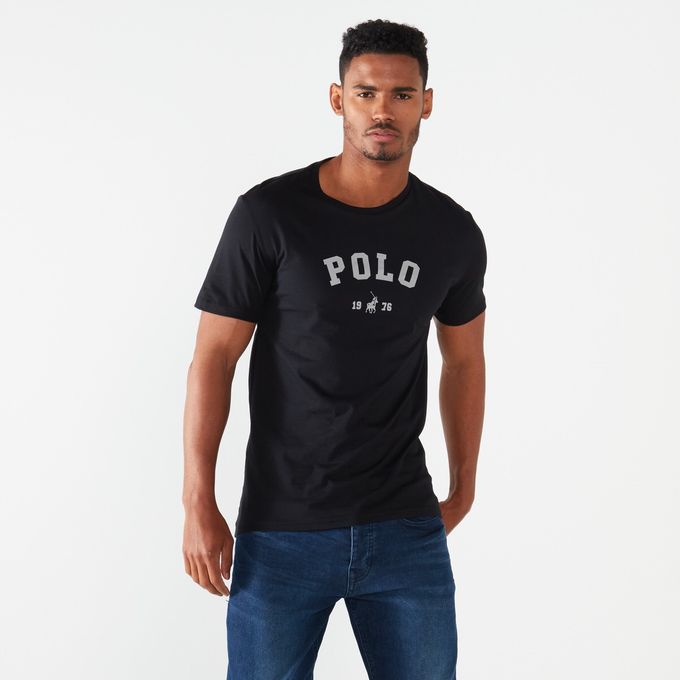Classic Black Printed T-Shirt Polo | Price in South Africa | Zando