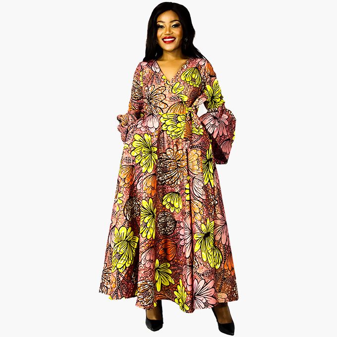 Kundai Shimmer Wrap Dress Africa Fashion House | South Africa | Zando