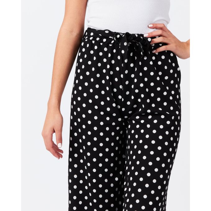 Spot Knit Wide Leg Trousers Black/White Utopia | Price in South Africa