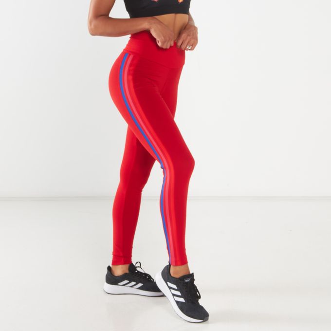red adidas trefoil leggings