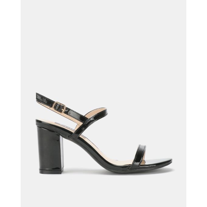 barely there block heels black