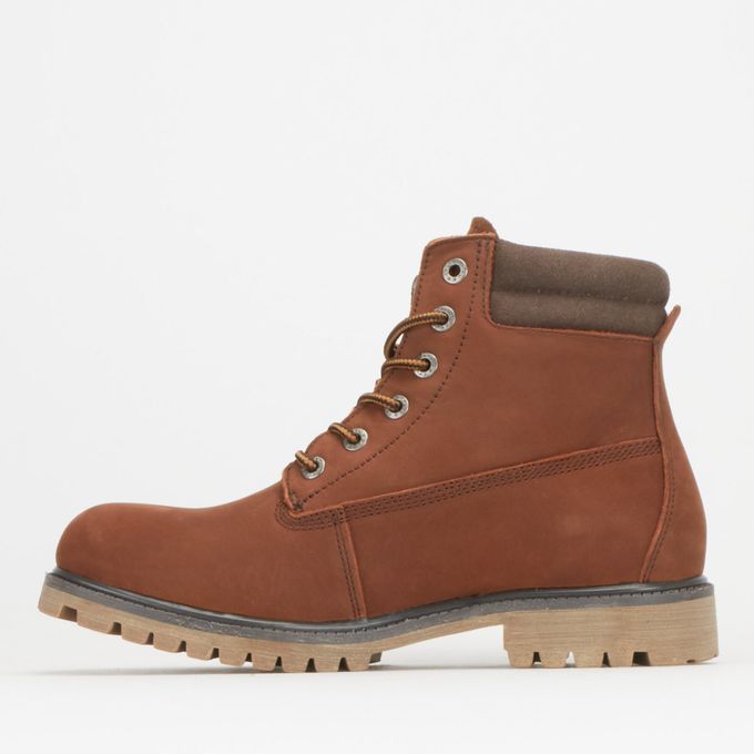 Leather Rugged Worker Boots Brown Jeep | Price in South Africa | Zando