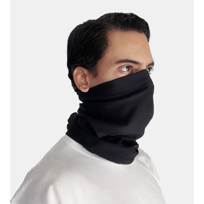 Black Face-buff with Pocket / Neck Warmer / Mask - Pack of 2 LLYLA ...