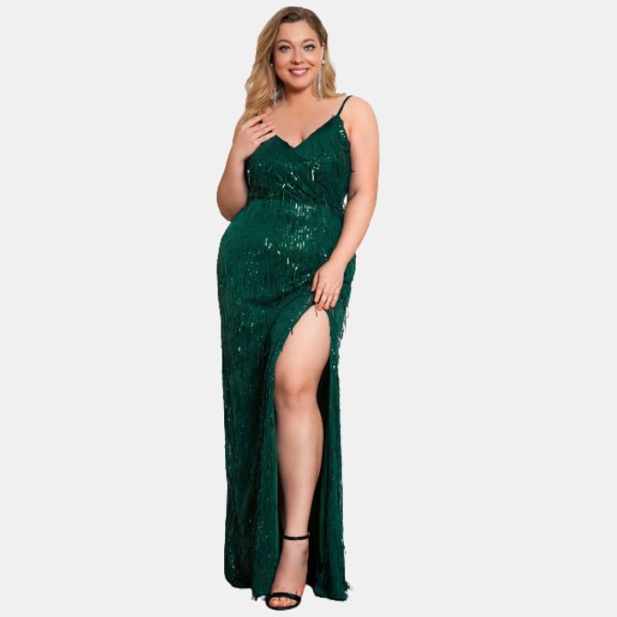 Plus Size Glitter Evening Dress Everpretty | South Africa | Zando