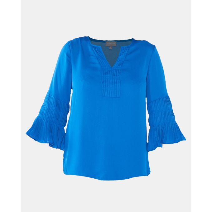 Queenspark Ornate Sleeve Woven Blouse Blue Queenspark | Price in South ...
