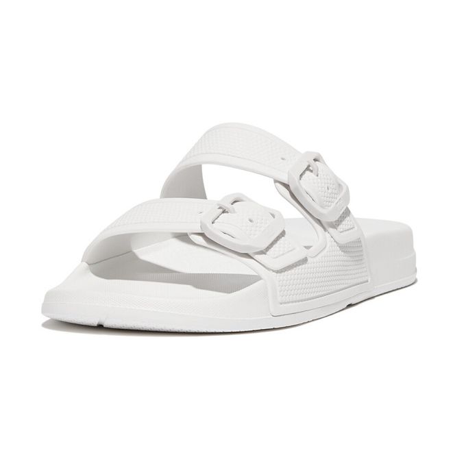 iQushion Two Bar Buckle Slides Urban White Fitflop | South Africa | Zando