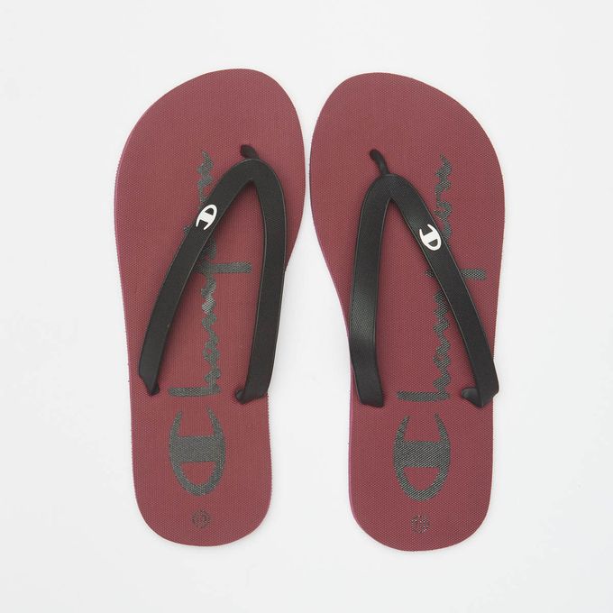 champion flip flops red