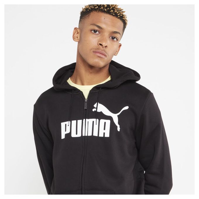 ESS Big Logo FZ Hoodie FL Puma Black Puma Sportstyle Core | Price in ...