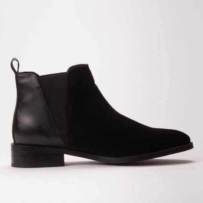 Leather and Suede Chelsea Boots Black Utopia | South Africa | Zando