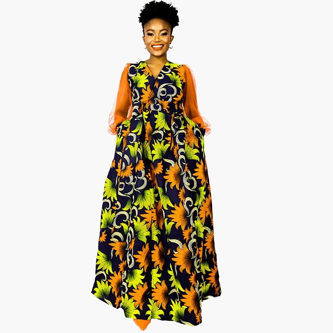 Long Sudan Wrap Dress Africa Fashion House | South Africa | Zando