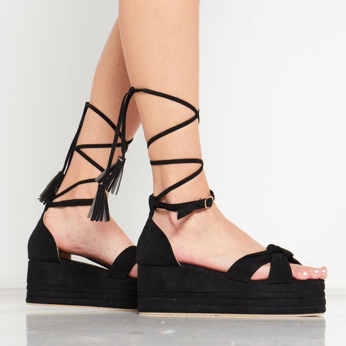 Twist Knotted Micro Wedges Black Utopia | South Africa | Zando