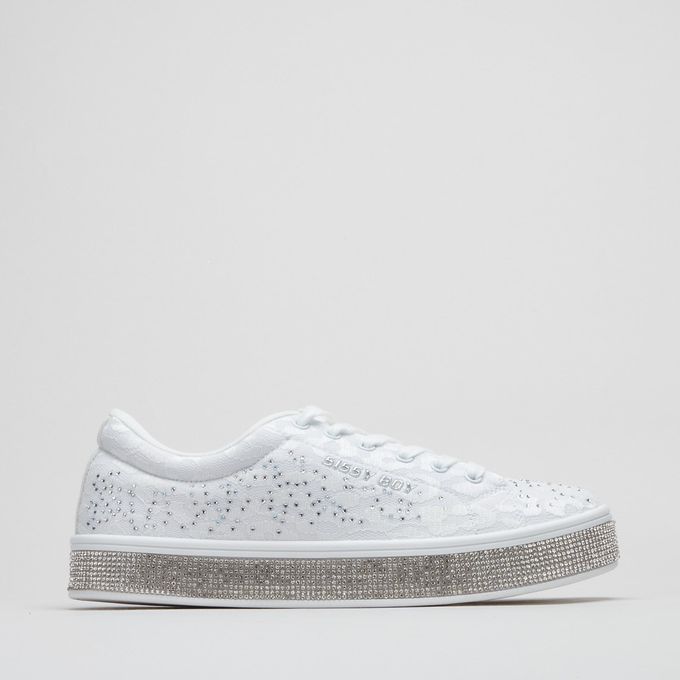 bling white sneakers