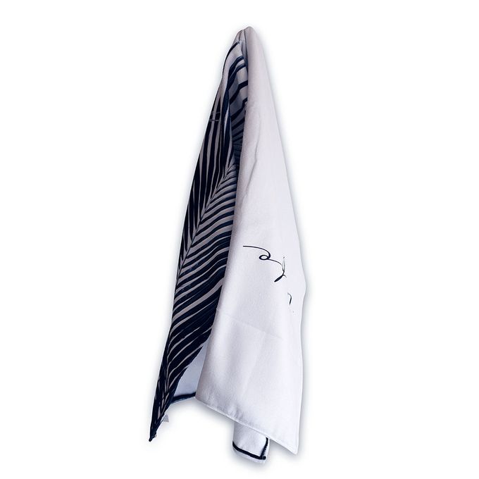 Beach Towel 75 X 150cm Printed Microfibre Black And White Life Is 