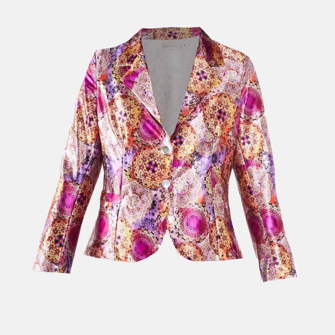 Printed Satin Jacket - Purple UB Creative | South Africa | Zando