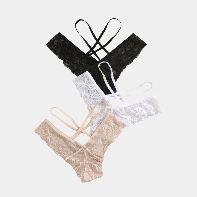 Unleash Your Sultry Side with Our Lace Strappy Lingerie Set