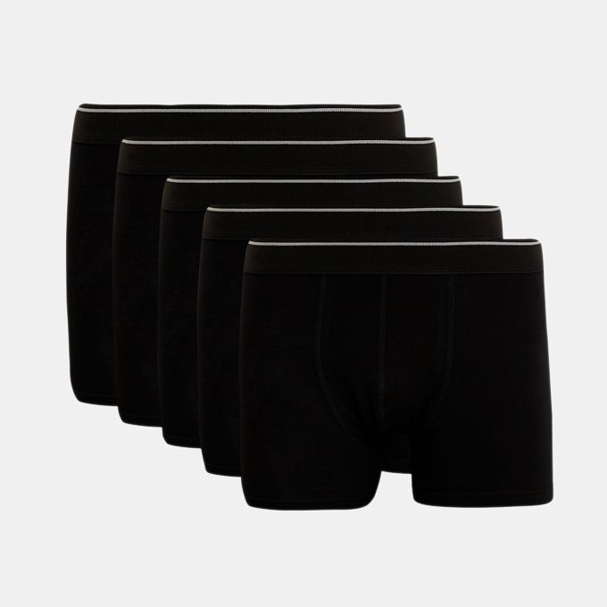 Men 5 Pack Knitted Boxer - Black DeFacto | South Africa | Zando