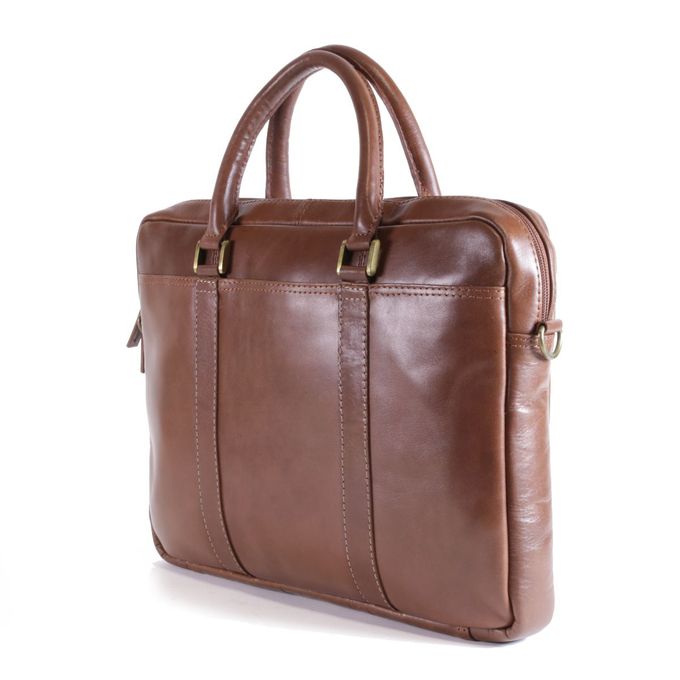 Joseph -02 Slimline Genuine Leather Laptop Bag/ Briefcase Tree Treats ...