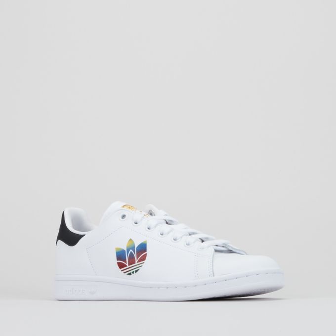 stan smith white black gold