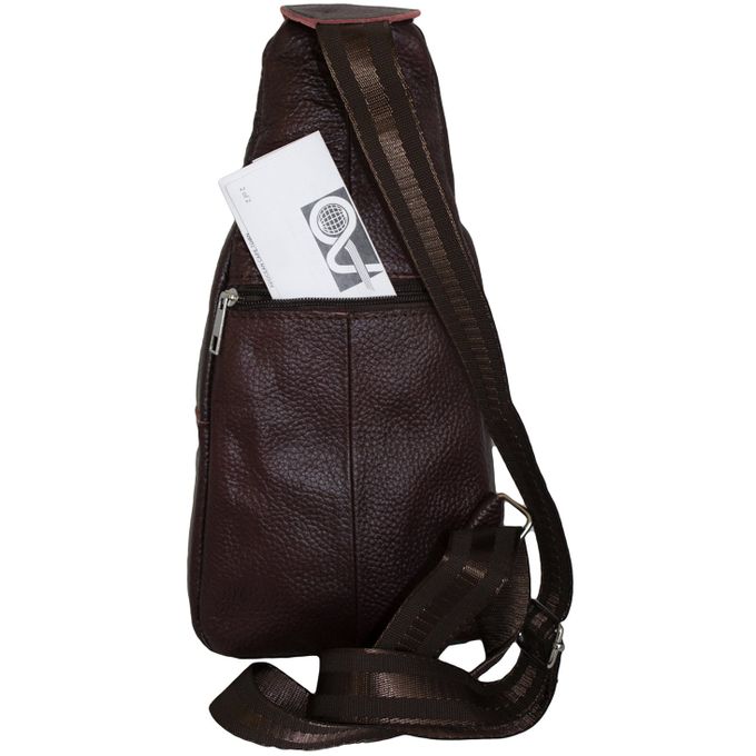 Full Grain Unisex Genuine Leather Sling Bag - Burgundy Fino | Price in ...