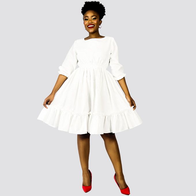 Kundai Whitezone Pleated Dress Africa Fashion House | South Africa | Zando