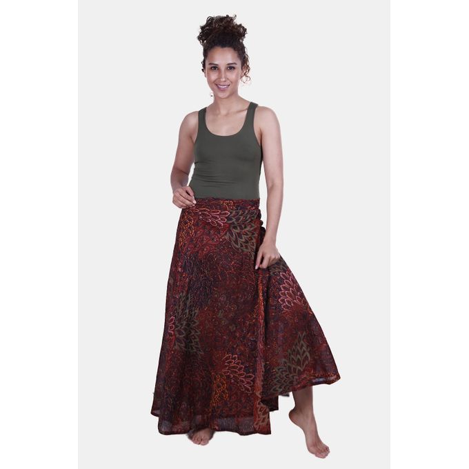 SKA Peacock Print Skirt- Brown Ska Clothing | Price in South Africa | Zando
